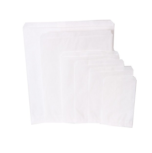 1000 peças Sacos de papel Branco escolha de vários tamanhos (5)